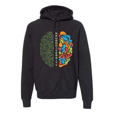 Embrace Neurodiversity Brain Premium Hoodie