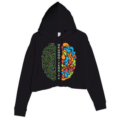 Embrace Neurodiversity Brain Crop Fleece Hoodie