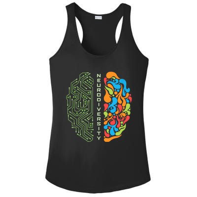 Embrace Neurodiversity Brain Ladies PosiCharge Competitor Racerback Tank