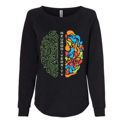 Embrace Neurodiversity Brain Womens California Wash Sweatshirt