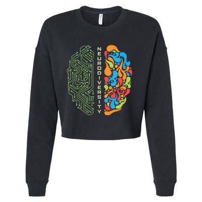 Embrace Neurodiversity Brain Cropped Pullover Crew