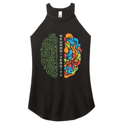 Embrace Neurodiversity Brain Women's Perfect Tri Rocker Tank