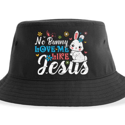 Easter No Bunny Loves Me Like Jesus Religious Sustainable Bucket Hat