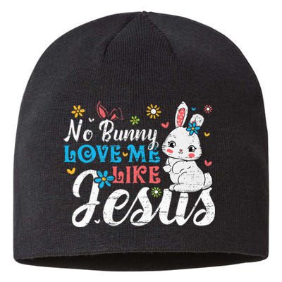 Easter No Bunny Loves Me Like Jesus Religious Sustainable Beanie