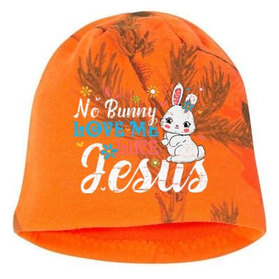 Easter No Bunny Loves Me Like Jesus Religious Kati - Camo Knit Beanie