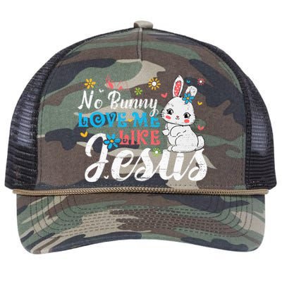 Easter No Bunny Loves Me Like Jesus Religious Retro Rope Trucker Hat Cap