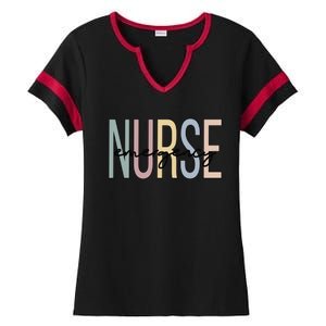 Emergency Nurse Boho Emergency Nursing Cute Gift Ladies Halftime Notch Neck Tee