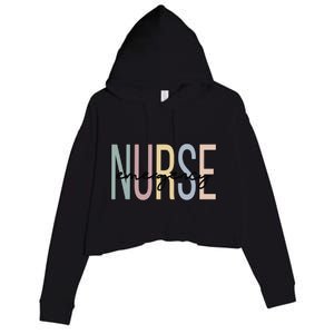 Emergency Nurse Boho Emergency Nursing Cute Gift Crop Fleece Hoodie