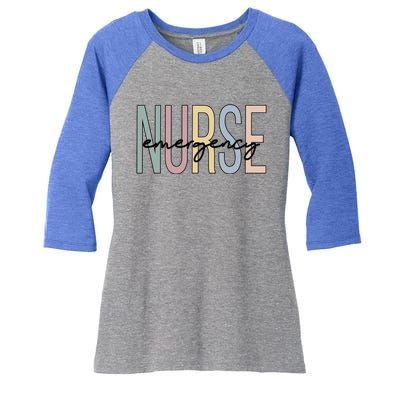 Emergency Nurse Boho Emergency Nursing Cute Gift Women's Tri-Blend 3/4-Sleeve Raglan Shirt