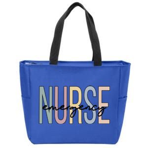 Emergency Nurse Boho Emergency Nursing Cute Gift Zip Tote Bag