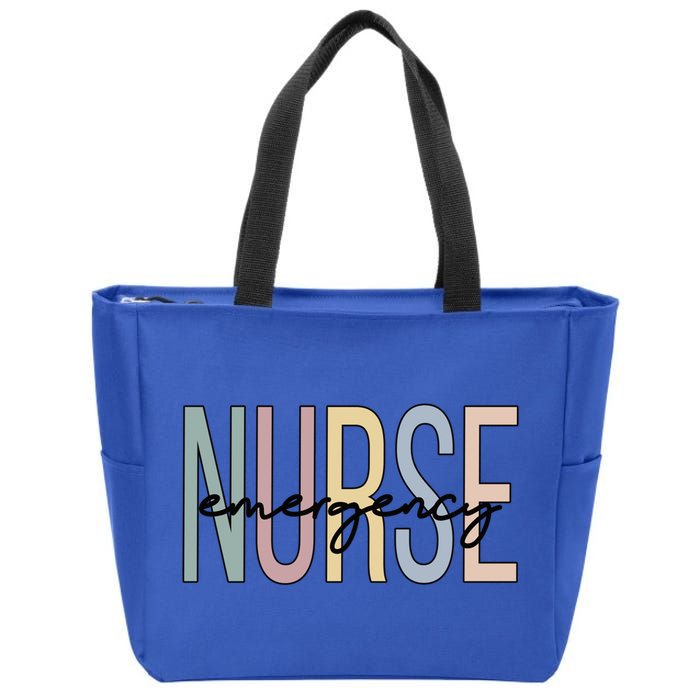 Emergency Nurse Boho Emergency Nursing Cute Gift Zip Tote Bag