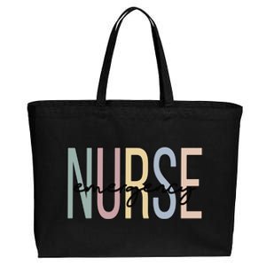 Emergency Nurse Boho Emergency Nursing Cute Gift Cotton Canvas Jumbo Tote