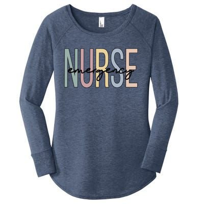 Emergency Nurse Boho Emergency Nursing Cute Gift Women's Perfect Tri Tunic Long Sleeve Shirt