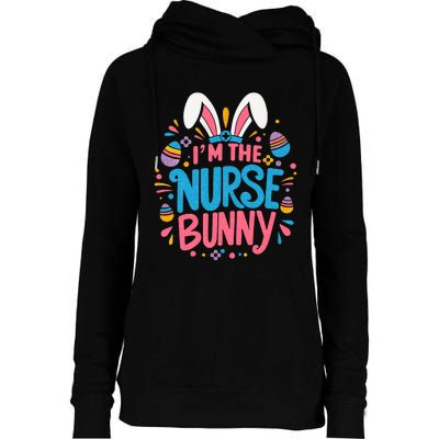 Easter Nurse Bunny Happy Easter Egg Stethoscope Nurse Womens Funnel Neck Pullover Hood