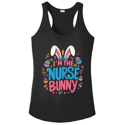 Easter Nurse Bunny Happy Easter Egg Stethoscope Nurse Ladies PosiCharge Competitor Racerback Tank