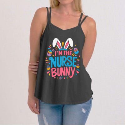 Easter Nurse Bunny Happy Easter Egg Stethoscope Nurse Women's Strappy Tank