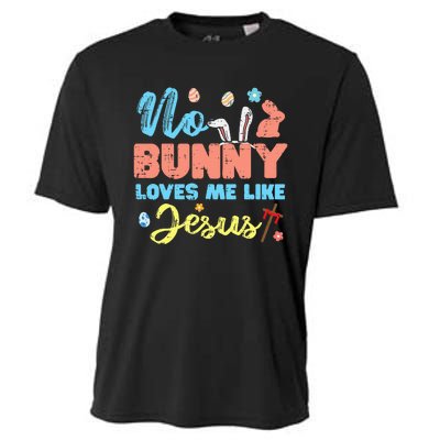 Easter No Bunny Loves Me Like Jesus Religious Cooling Performance Crew T-Shirt