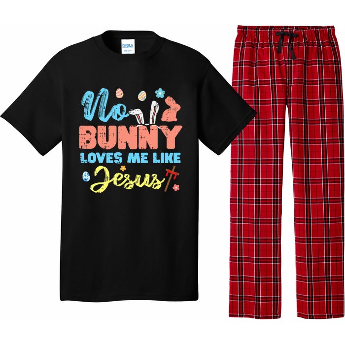 Easter No Bunny Loves Me Like Jesus Religious Pajama Set