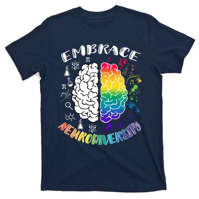 Embrace Neurodiversity Brain Autism Awareness T-Shirt