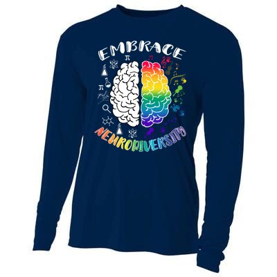 Embrace Neurodiversity Brain Autism Awareness Cooling Performance Long Sleeve Crew