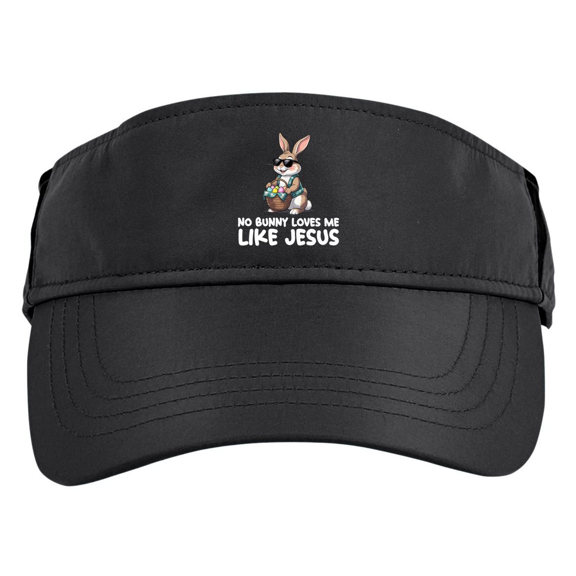 Easter No Bunny Loves Me Like Jesus Christian Adult Drive Performance Visor