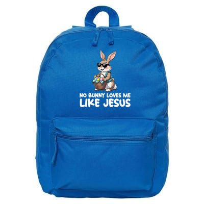 Easter No Bunny Loves Me Like Jesus Christian 16 in Basic Backpack