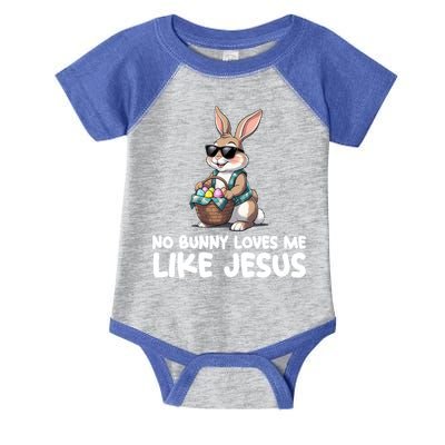 Easter No Bunny Loves Me Like Jesus Christian Infant Baby Jersey Bodysuit