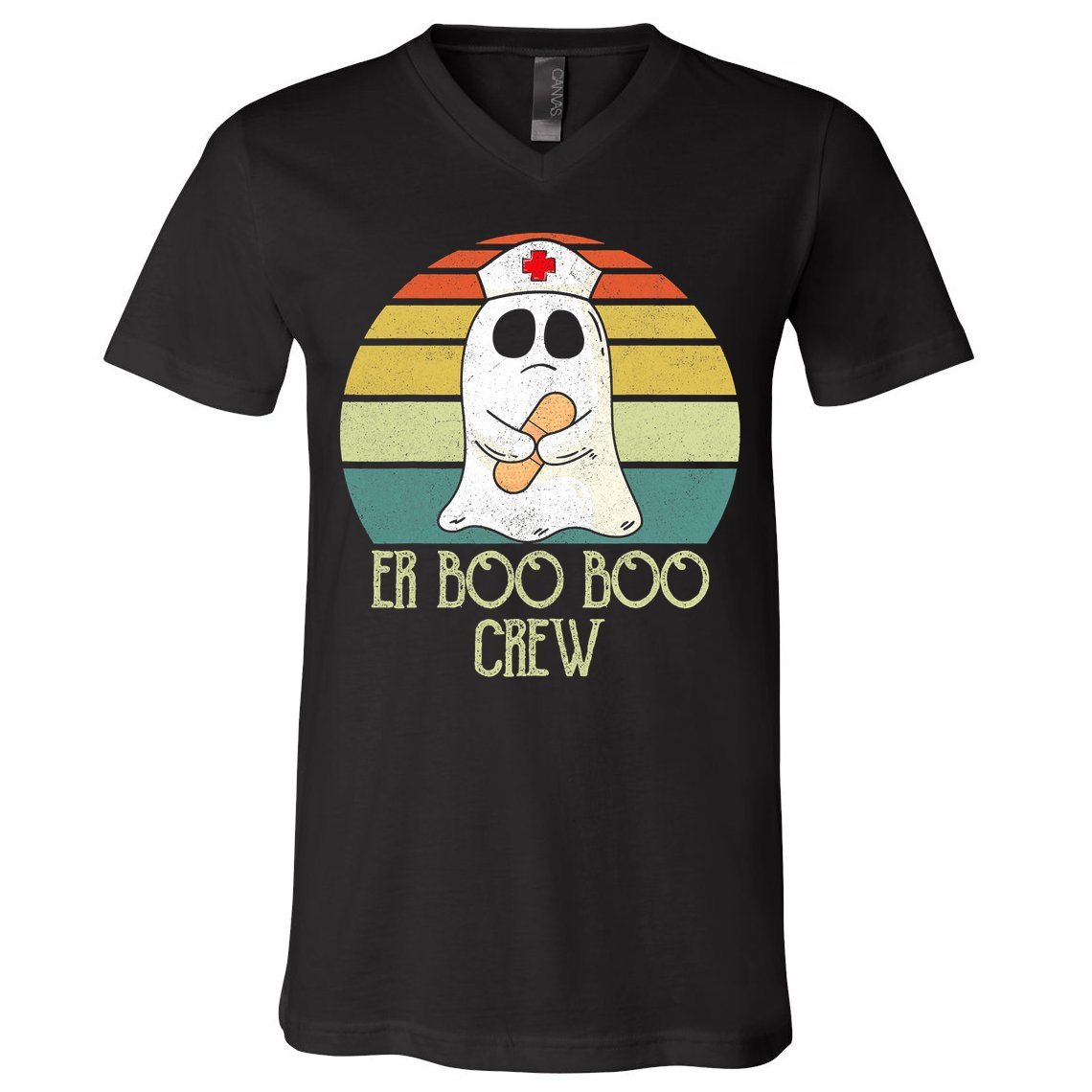ER Nurse Boo Boo Crew Women Halloween Costume Nursing V-Neck T-Shirt