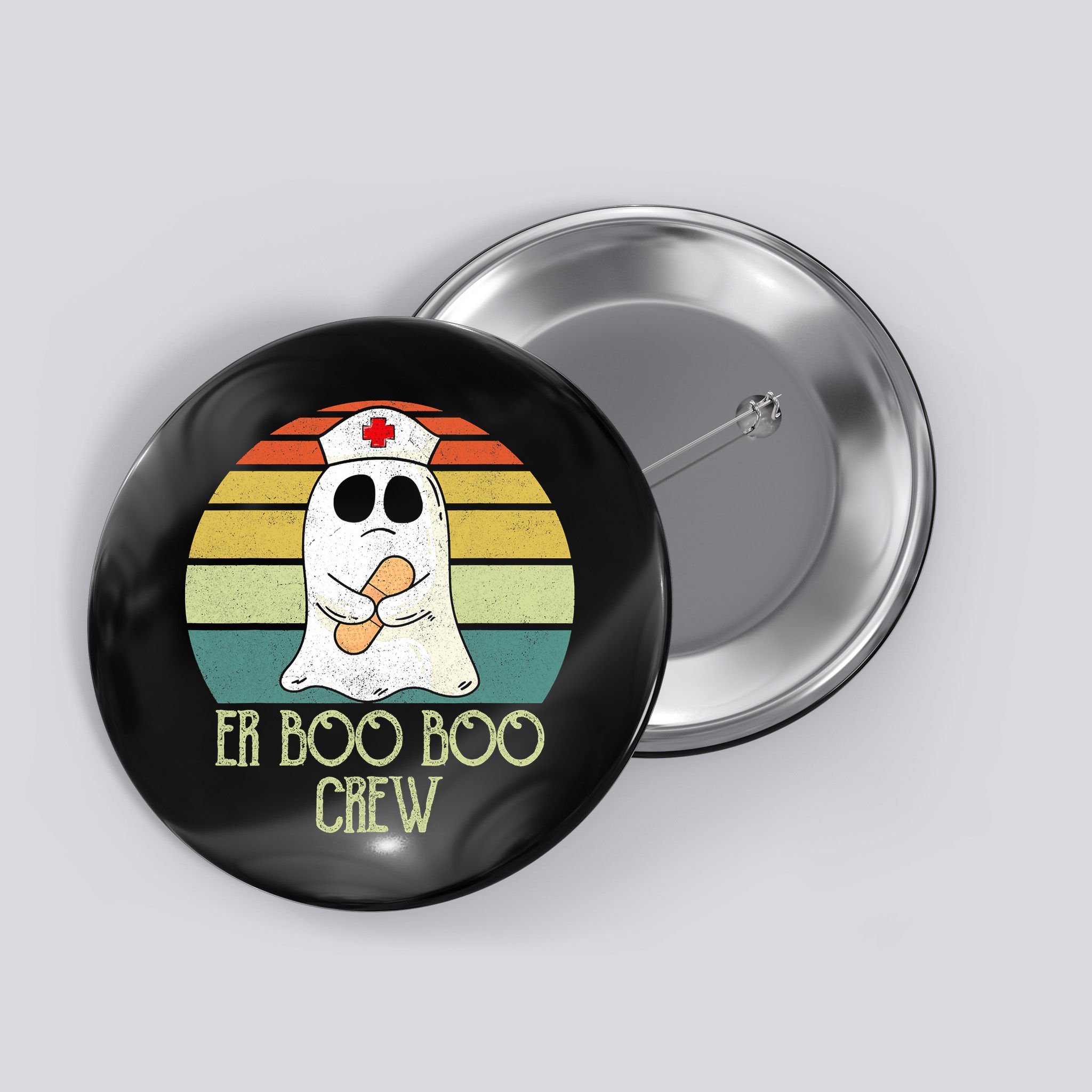 ER Nurse Boo Boo Crew Women Halloween Costume Nursing Button