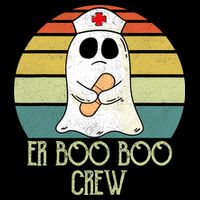 ER Nurse Boo Boo Crew Women Halloween Costume Nursing Button
