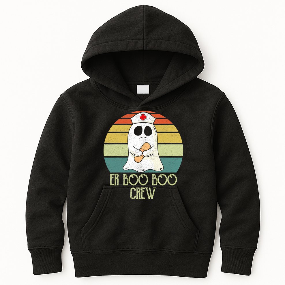 ER Nurse Boo Boo Crew Women Halloween Costume Nursing Kids Hoodie