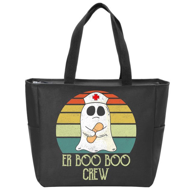 ER Nurse Boo Boo Crew Women Halloween Costume Nursing Zip Tote Bag