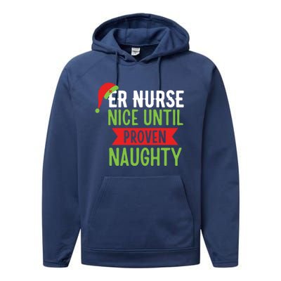 Er Nurse Christmas Funny Nice Gift Performance Fleece Hoodie