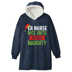 Er Nurse Christmas Funny Nice Gift Hooded Wearable Blanket