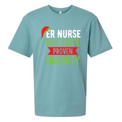 Er Nurse Christmas Funny Nice Gift Sueded Cloud Jersey T-Shirt