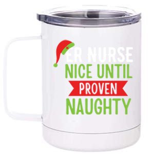 Er Nurse Christmas Funny Nice Gift 12 oz Stainless Steel Tumbler Cup