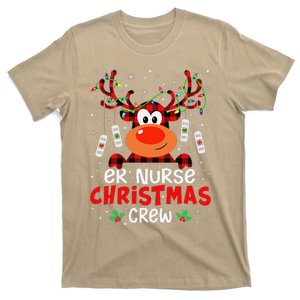 ER Nurse Christmas Crew Cute Reindeer Xmas Love Nurse Life T-Shirt