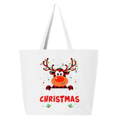 ER Nurse Christmas Crew Cute Reindeer Xmas Love Nurse Life 25L Jumbo Tote