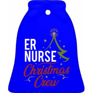 Er Nurse Christmas Crew Emergency Room Icu Nursing Squad Gift Ceramic Bell Ornament