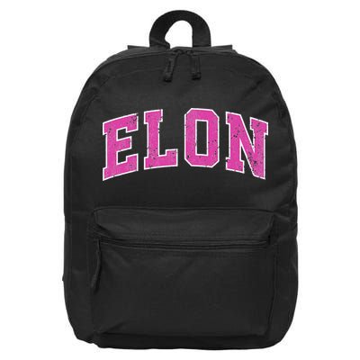 Elon North Carolina NC Vintage Sports Design Pink Design 16 in Basic Backpack
