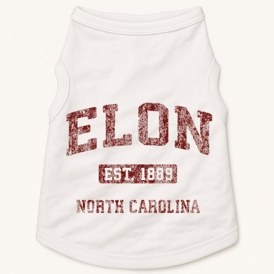 Elon North Carolina Nc Vintage Athletic Sports Design Doggie Tank