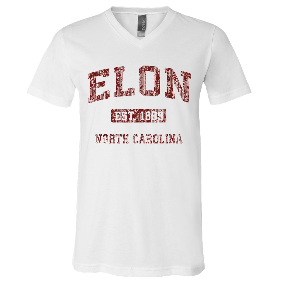 Elon North Carolina Nc Vintage Athletic Sports Design V-Neck T-Shirt