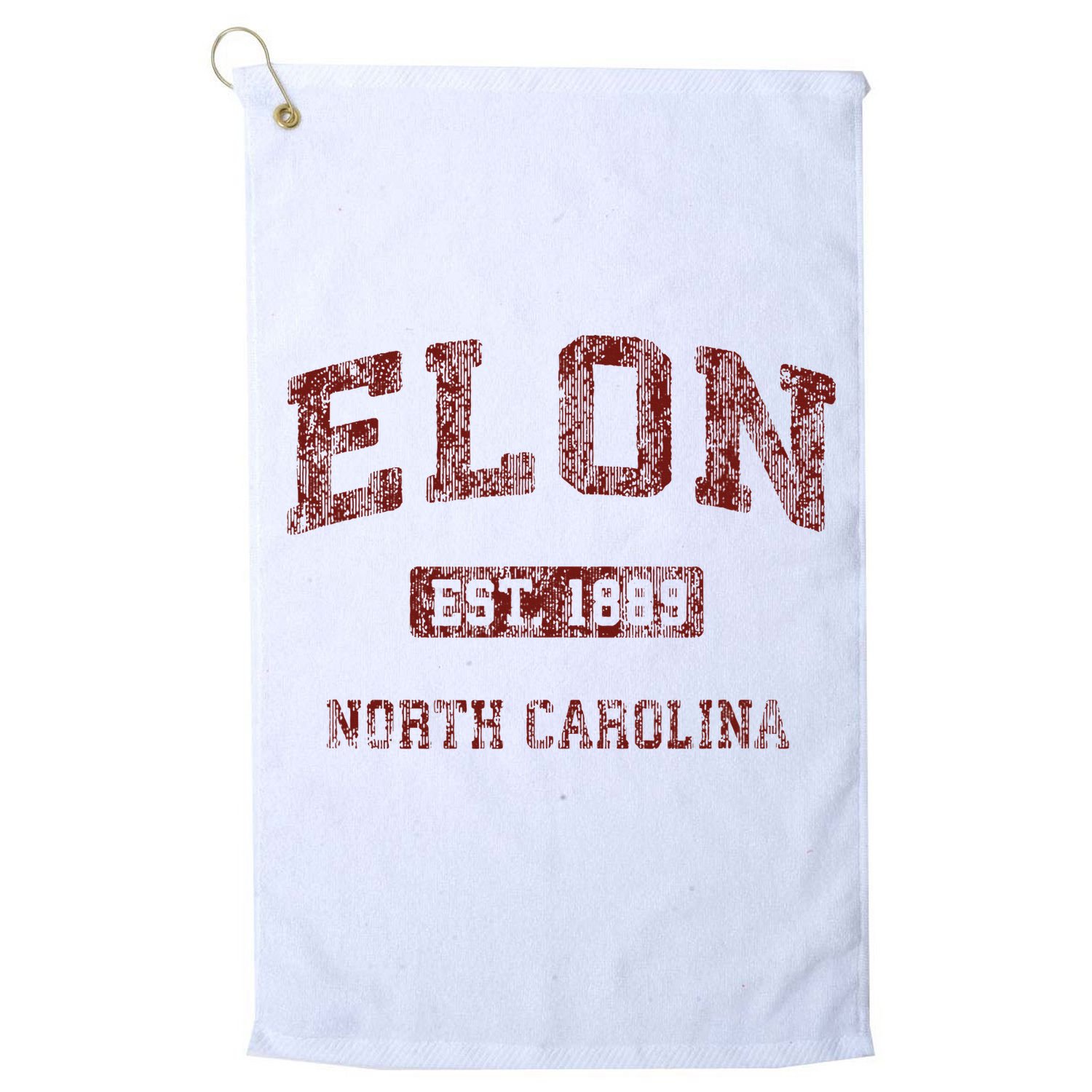 Elon North Carolina Nc Vintage Athletic Sports Design Golf Towel