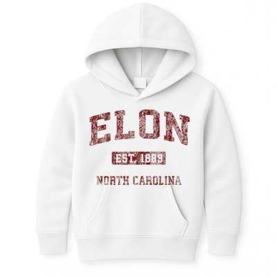 Elon North Carolina Nc Vintage Athletic Sports Design Kids Hoodie