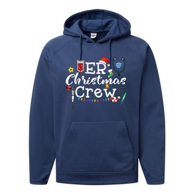 Er Nurse Christmas Crew Cool Gift Performance Fleece Hoodie