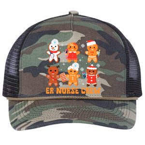 Er Nurse Crew Christmas Emergency Room Nurse Xmas Party Funny Gift Retro Rope Trucker Hat Cap