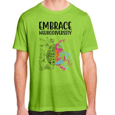 Embrace Neurodiversity Colorful Brain Adult ChromaSoft Performance T-Shirt