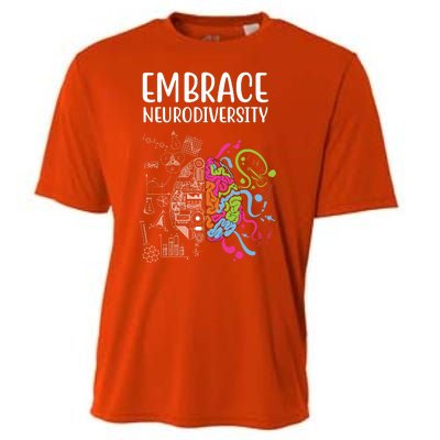 Embrace Neurodiversity Colorful Brain Cooling Performance Crew T-Shirt