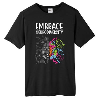 Embrace Neurodiversity Colorful Brain Tall Fusion ChromaSoft Performance T-Shirt