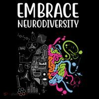 Embrace Neurodiversity Colorful Brain Drawstring Bag